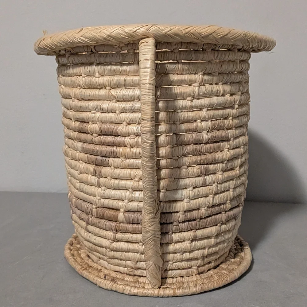 Natural Woven Basket with Handles